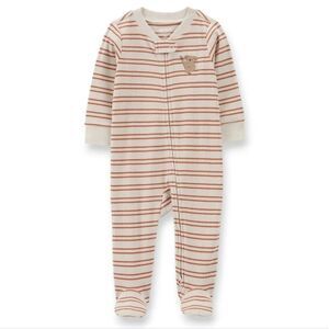 Carter's 3 Month 2 Way Zip Striped Koala Long Sleeve Bosysuit, NEW